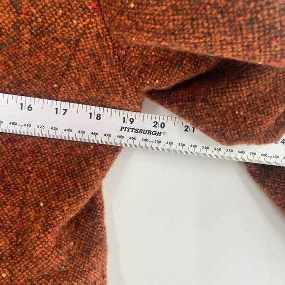 St. Johns Way Tweed Blazer Jacket Womens VTG 12/Modern 6 Rust Orange Wool Blend - Picture 5 of 12